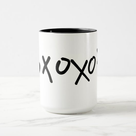 Umarmungen u. Küsse xoxo Kaffeetasse (Zentrum)