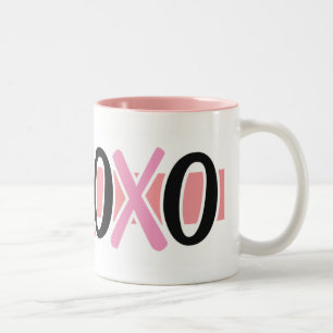 Umarmungen u. Küssevalentine-Tasse Zweifarbige Tasse