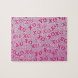 Umarmungen und Küsse Pink XO XO Puzzle