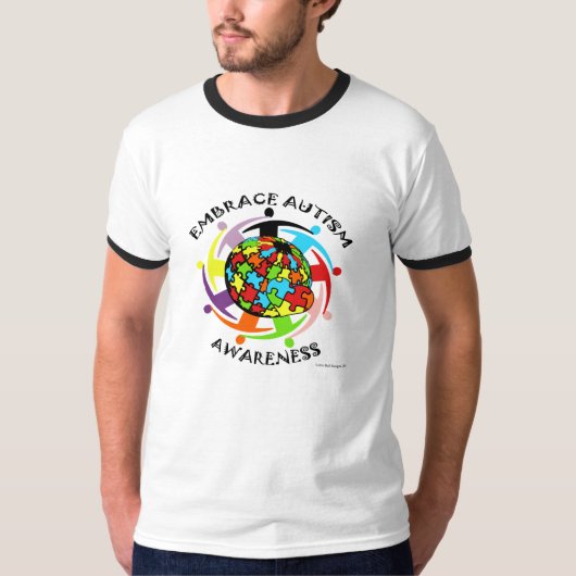 Umarmungs-Autismus-Bewusstsein T-Shirt (Vorderseite)