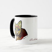 Umarmungs-Katze Tasse (Vorderseite Links)