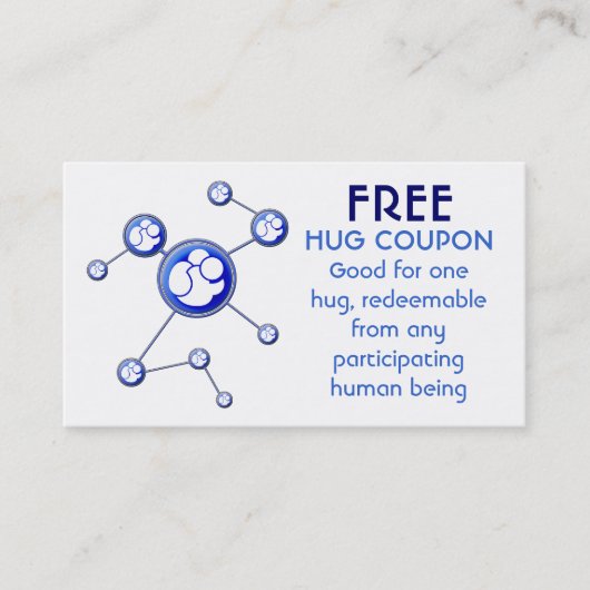 Umarmungs-Kupon Rabattkarte (Vorderseite)