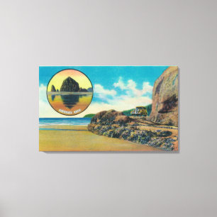 Umarmungs-Punkt am Kanonen-Strand und am Leinwanddruck