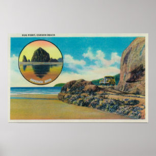 Umarmungs-Punkt am Kanonen-Strand und am Poster