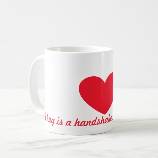 Umarmungs-Tasse Kaffeetasse (Vorderseite Links)