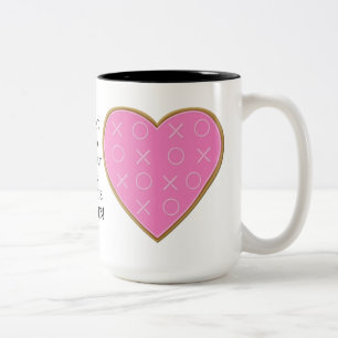 Umarmungs- und Kuss-Tasse Zweifarbige Tasse