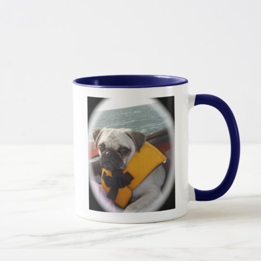 Umarmungs- und Mops-Tasse Tasse (Rechts)