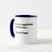 Umarmungs- und Mops-Tasse Tasse (Vorderseite Links)