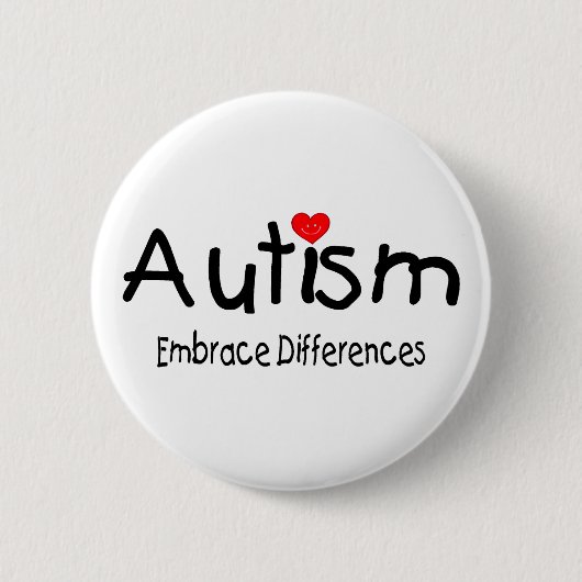 Umarmungs-Unterschiede (glückliches Herz) Button (Vorderseite)