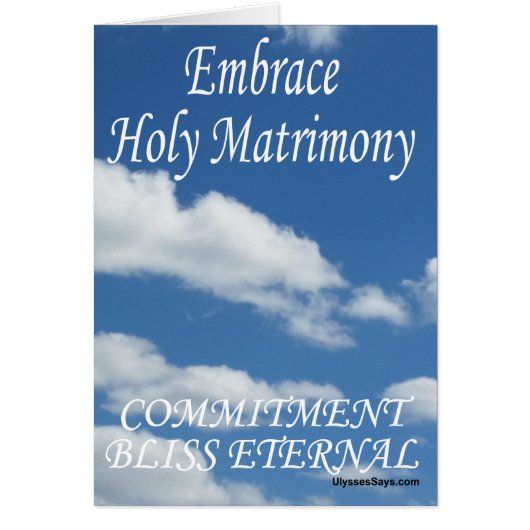 Umarmungs-Verpflichtung im heiligen Ehestand (Vorne)