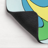 Umarmungskurven (Gelb, Blau, Grün) Mousepad (Ecke)