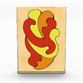 Umarmungskurven (Gelb, Rot, Orange) Fotoblock