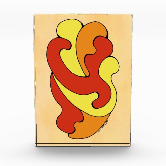 Umarmungskurven (Gelb, Rot, Orange) Fotoblock (Vorderseite)