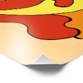 Umarmungskurven (Gelb, Rot, Orange) Fotodruck (Ecke)