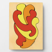 Umarmungskurven (Gelb, Rot, Orange) Fotoplatte (Vorderseite)