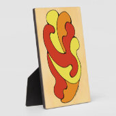 Umarmungskurven (Gelb, Rot, Orange) Fotoplatte (Seite)