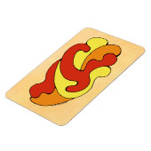 Umarmungskurven (Gelb, Rot, Orange) Magnet (Linke Seite)