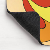Umarmungskurven (Gelb, Rot, Orange) Mousepad (Ecke)
