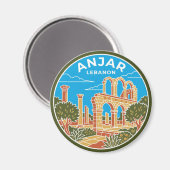 Umayyaden-Ruinen von Anjar Libanon Magnet (Vorderseite/Rückseite)