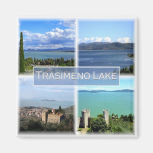 UMB002 LAKE TRASIMENO, Mosaik, Umbrien, Kühlschran Magnet