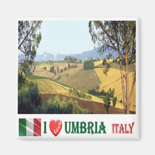UMB005 UMBRIA, I Liebe, Landschaft, Italien, Kühls Magnet