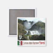 UMB009 TERNI, Marmore Falls, Umbrien, Italien, Küh Magnet (Vorderseite/Rückseite)