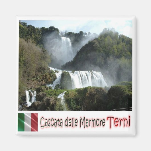 UMB009 TERNI, Marmore Falls, Umbrien, Italien, Küh Magnet (Vorne)