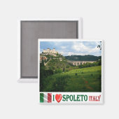 UMB013 SPOLETO I Liebe, Umbrien, Italien, Kühlschr Magnet (Vorderseite/Rückseite)