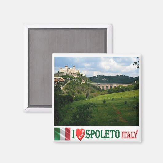 UMB013 SPOLETO I Liebe, Umbrien, Italien, Kühlschr Magnet (Vorderseite/Rückseite)