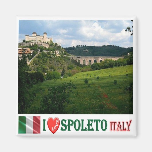 UMB013 SPOLETO I Liebe, Umbrien, Italien, Kühlschr Magnet (Vorne)