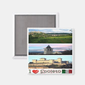 UMB014 SPOLETO I Liebe, Mosaik, Umbrien, Kühlschra Magnet (Vorderseite/Rückseite)