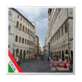 UMB016 PERUGIA, Corso Vannucci, Umbrien, Fliese (Vorderseite)