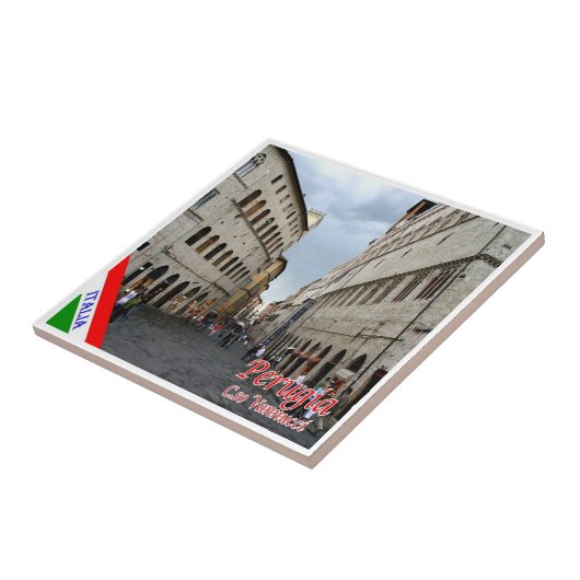 UMB016 PERUGIA, Corso Vannucci, Umbrien, Fliese (Seite)