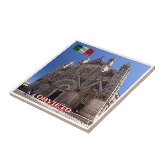 UMB020 ORVIETO, Dom, Umbrien, Italien, Fliese (Seite)