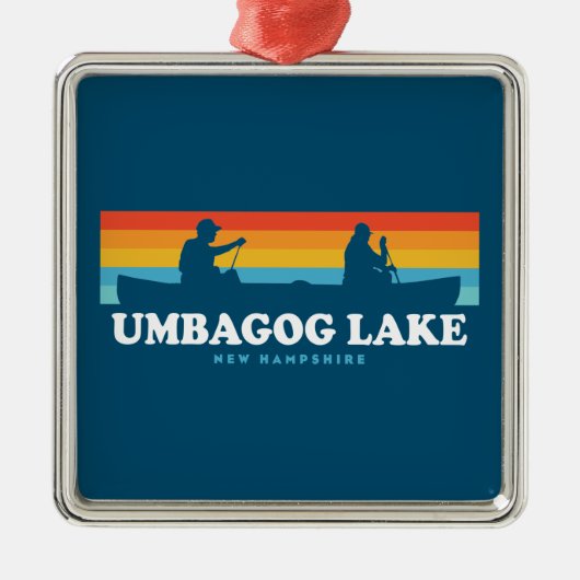 Umbagog Lake New Hampshire Canog Ornament Aus Metall (Vorne)