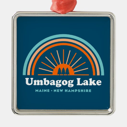 Umbagog Lake New Hampshire Maine Ornament Aus Metall (Vorne)