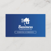 Umbau eines modernen Blue Zuhause Renovation Contr Visitenkarte (Rückseite)
