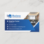 Umbau eines modernen Blue Zuhause Renovation Contr Visitenkarte (Vorderseite)