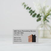 Umbau und Renovierung von Zuhause Visitenkarte (Stehend Vorderseite)