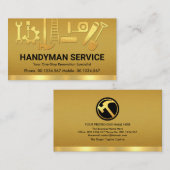 Umbau von extravaganten Gold Handyman-Bauwerkzeuge Visitenkarte (Vorne/Hinten)