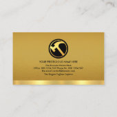 Umbau von extravaganten Gold Handyman-Bauwerkzeuge Visitenkarte (Rückseite)