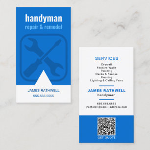 Umbau von Handyman-Reparaturen QR-Code Visitenkarte