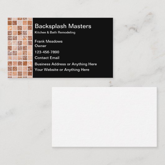 Umbau von Küche und Bad Visitenkarte (Vorne/Hinten)