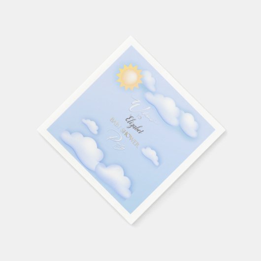 Umbaubare Servietten für Babydusche Party. (Ecke)