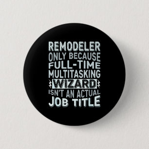 Umbauer von Detuli Herren Humor - Zauberer Jobtite Button