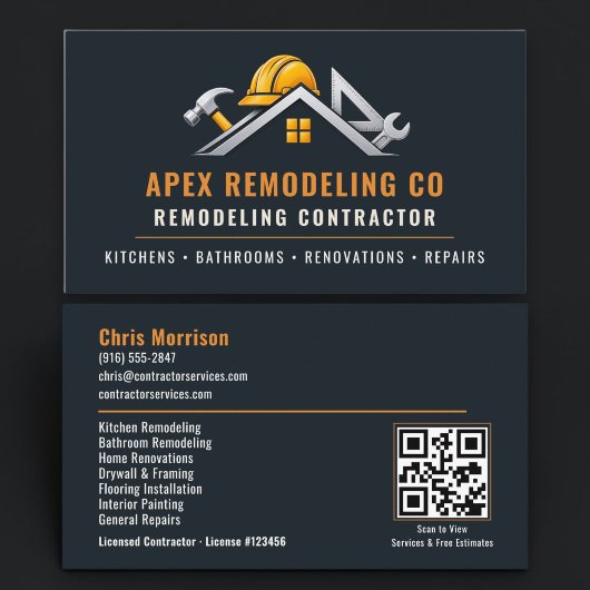 Umbaukonstruktion QR-Code Visitenkarte