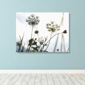 Umbels Blume Kontur - Blumenfotografie Leinwanddruck (Insitu (Holzboden))