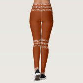 Umber floral gefülltes Karo Leggings (Rückseite)