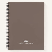 Umber Notizblock (Vorderseite)