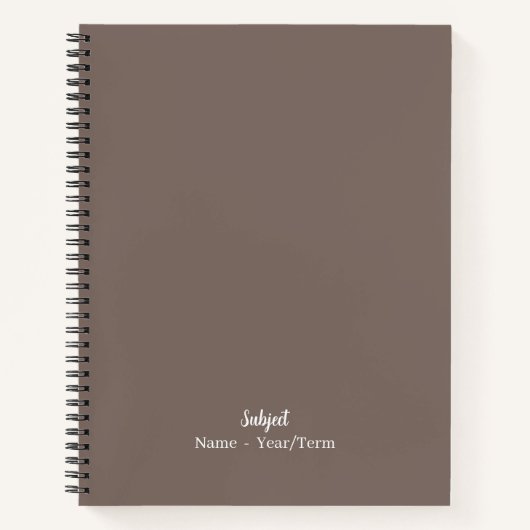 Umber Notizblock (Vorderseite)